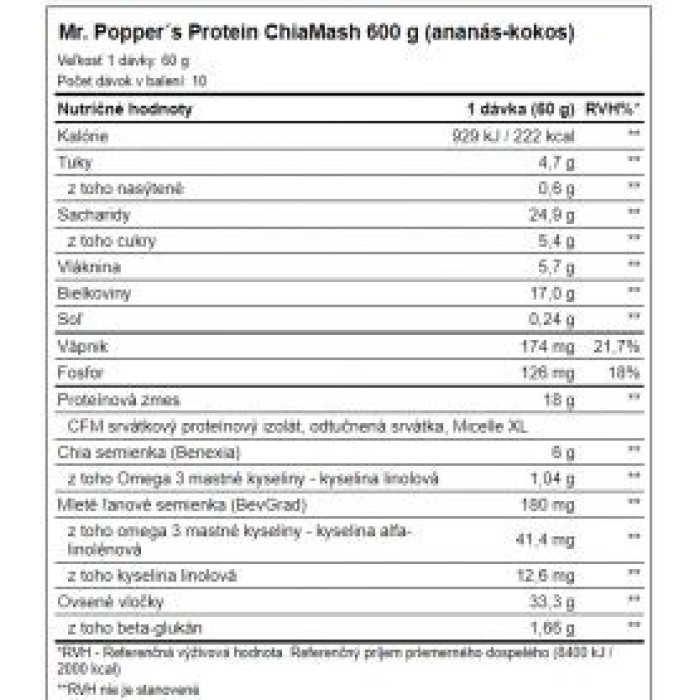 Amix Mr Poppers Protein - ChiaMash 600 g AMIX